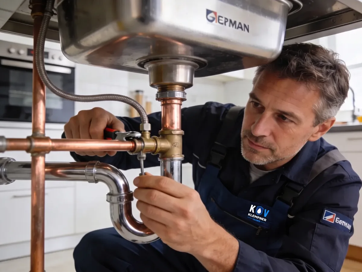Klempner Volkner bei professioneller Arbeit